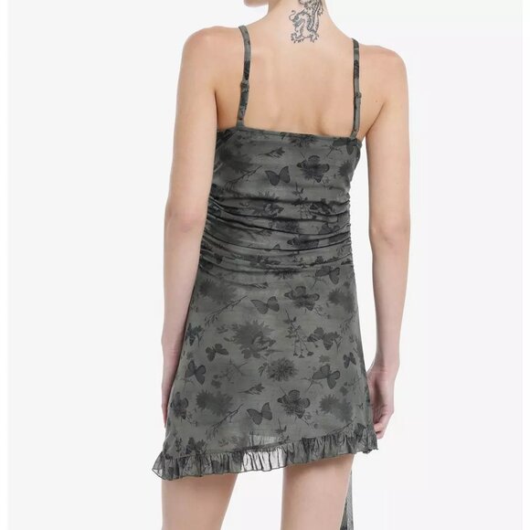 Green Forest Fairy Dress with Butterfly Pattern - Picture 2 of 8